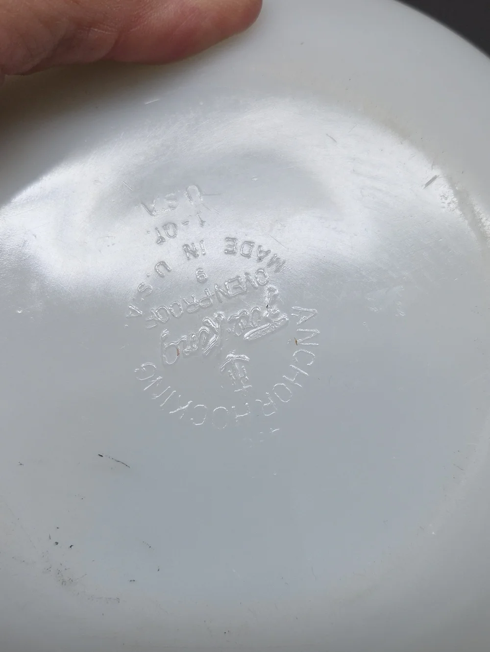 Vintage Anchor Hocking Fire King Milk Glass Casserole Dish Blue Corn Flower